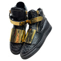 Giuseppe zanotti gold big strap shoes