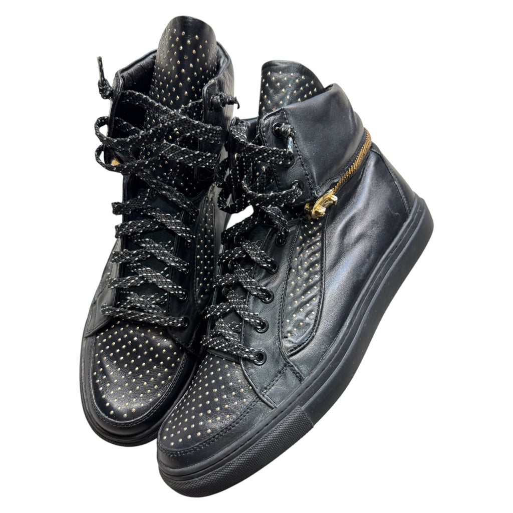 Versace gold studded shoes