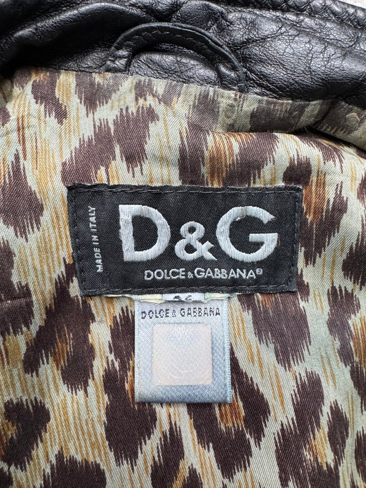 Dolce and Gabbana ss2002 leather jacket