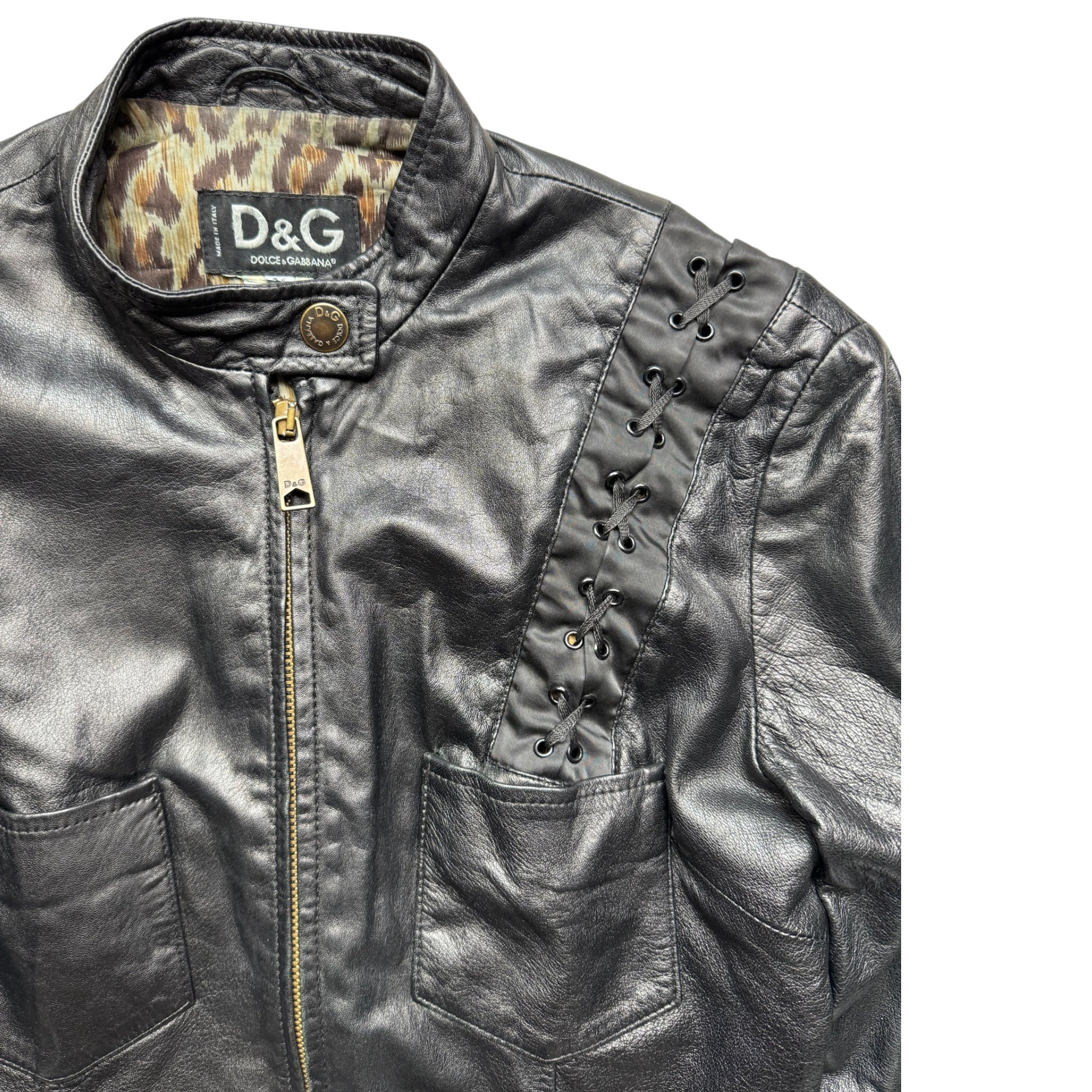 Dolce and Gabbana ss2002 leather jacket
