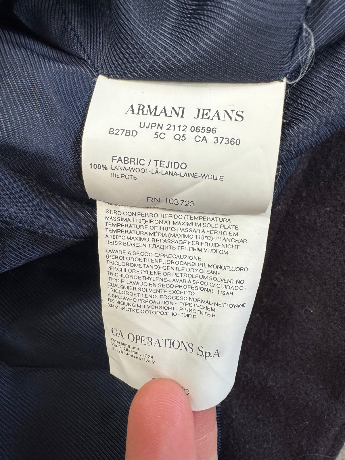 Armani jeans double breasted jacket