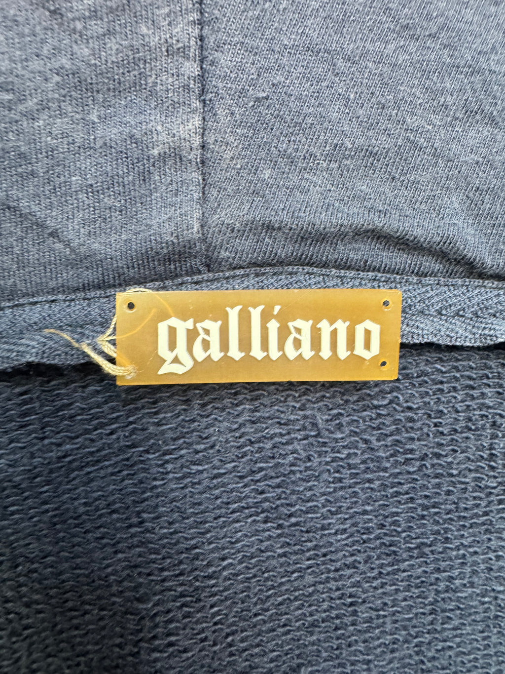 John galliano fleece detail hoodie