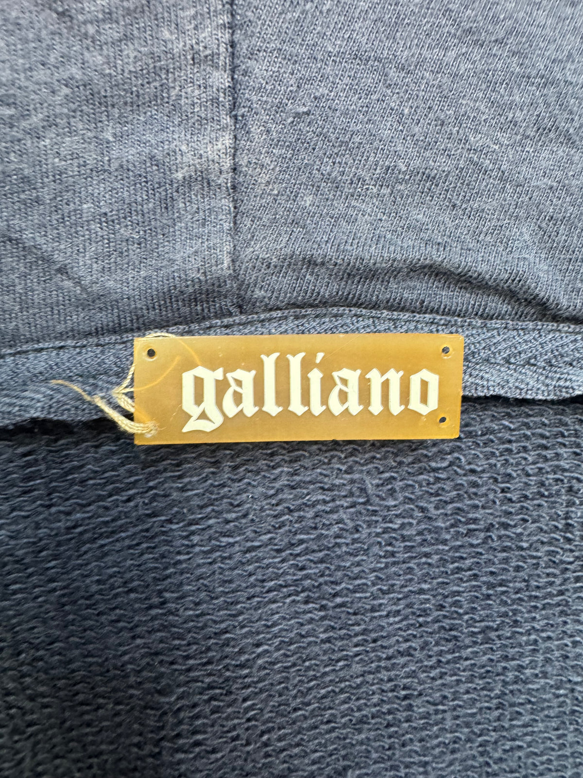 John galliano fleece detail hoodie
