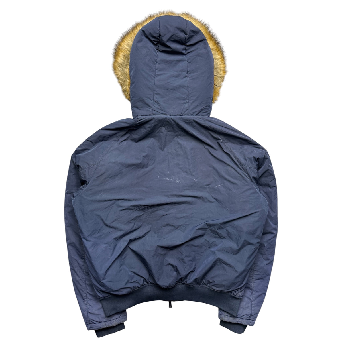Armani jeans fur hood bomber