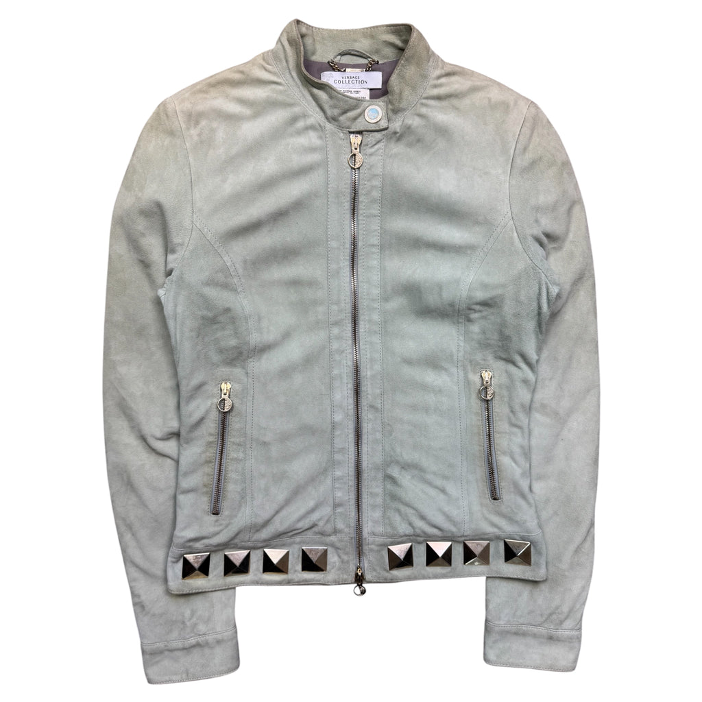 Versace collection leather jacket