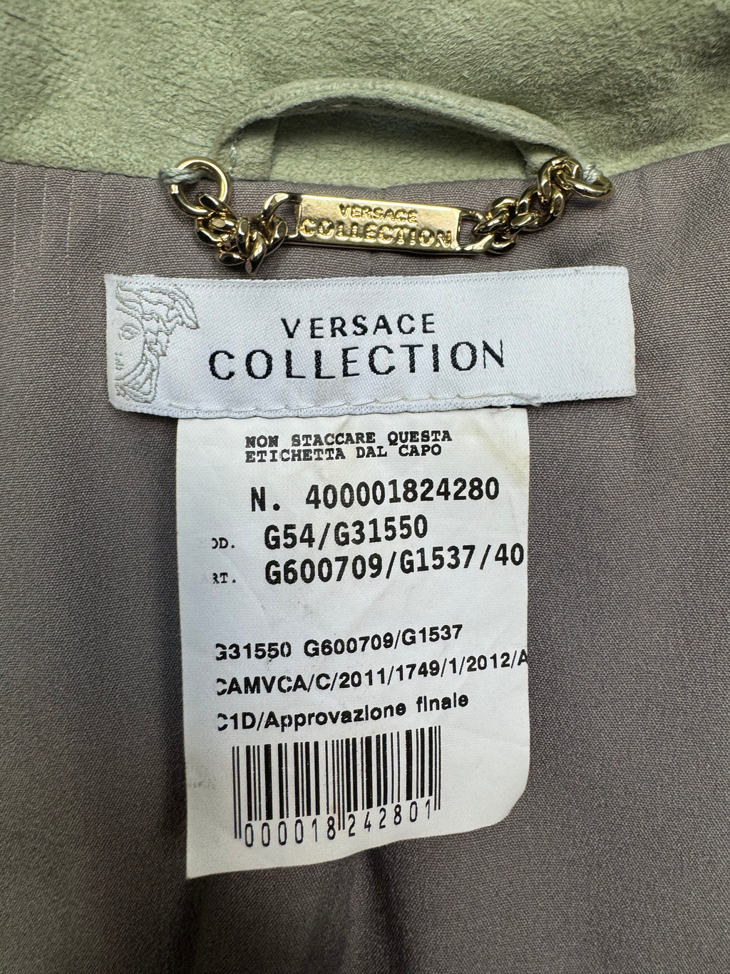 Versace collection leather jacket