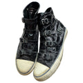 Ash crocodile leather buckle shoes