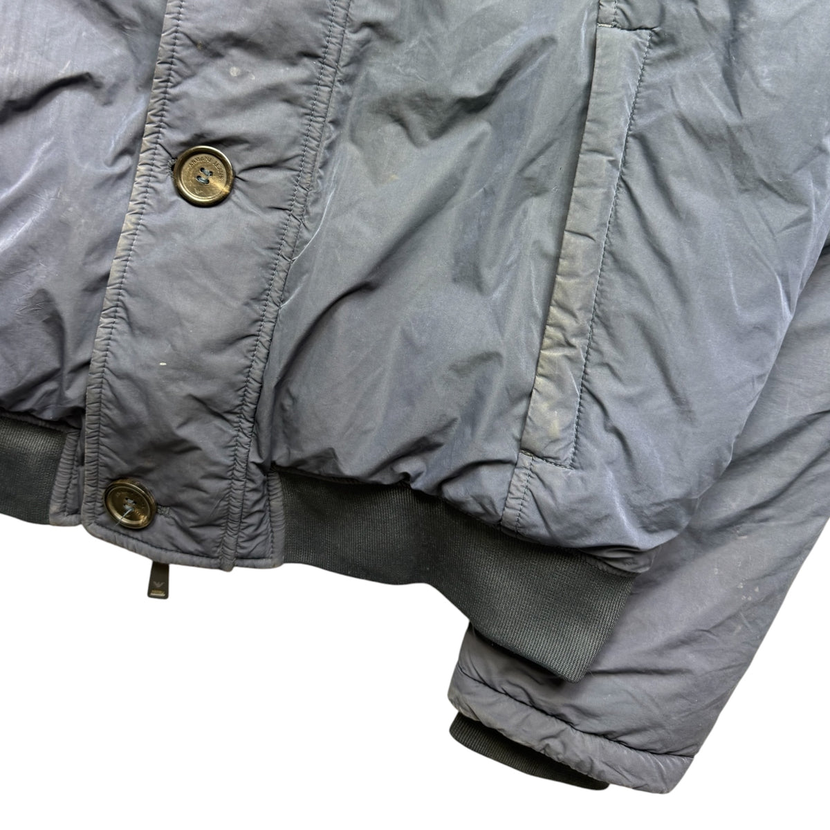 Armani jeans fur hood bomber