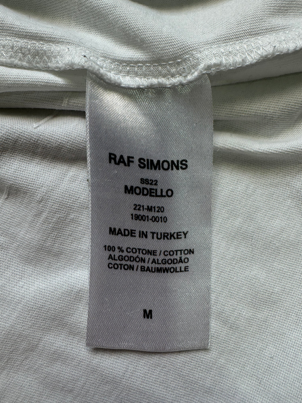 RAF Simons 2022 t shirt