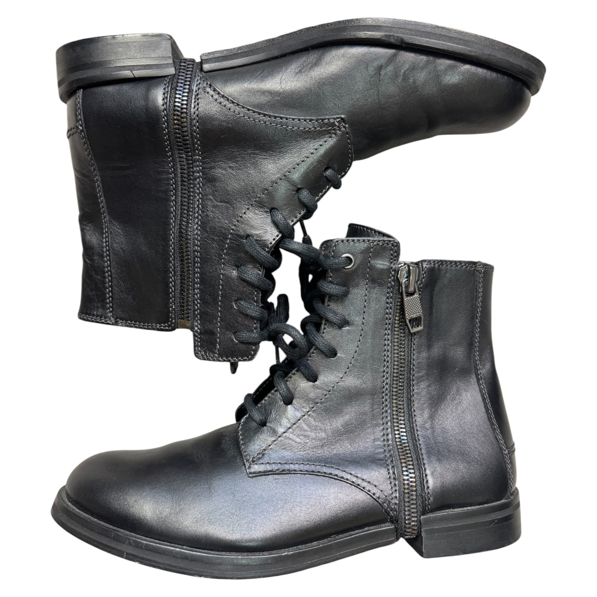 Diesel zip heel boots