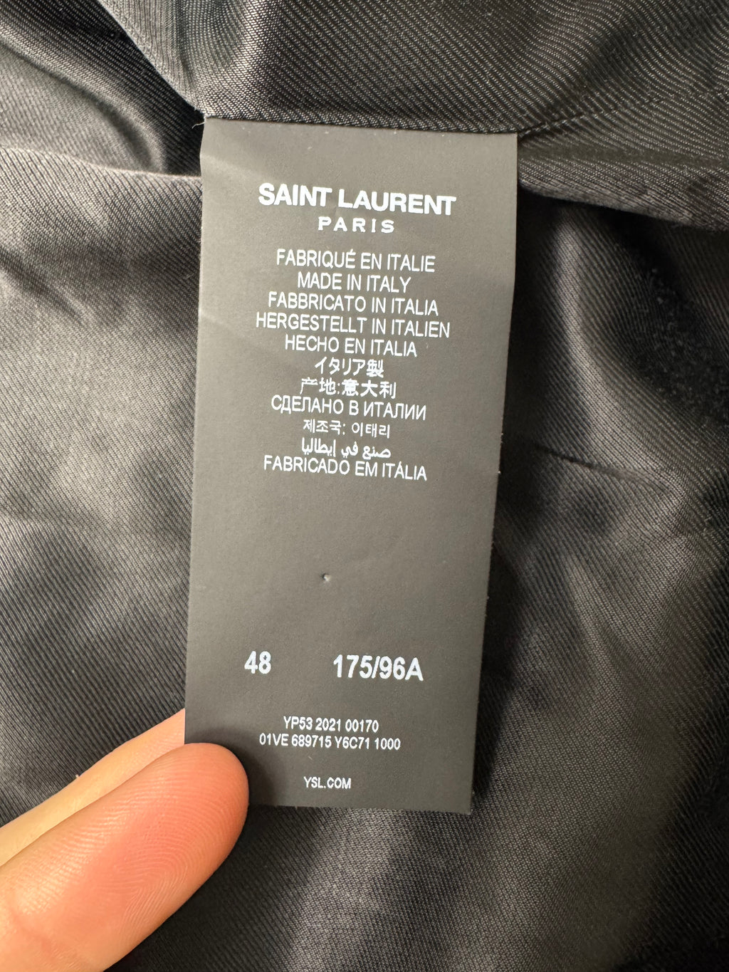 Saint Laurent satin bomber jacket