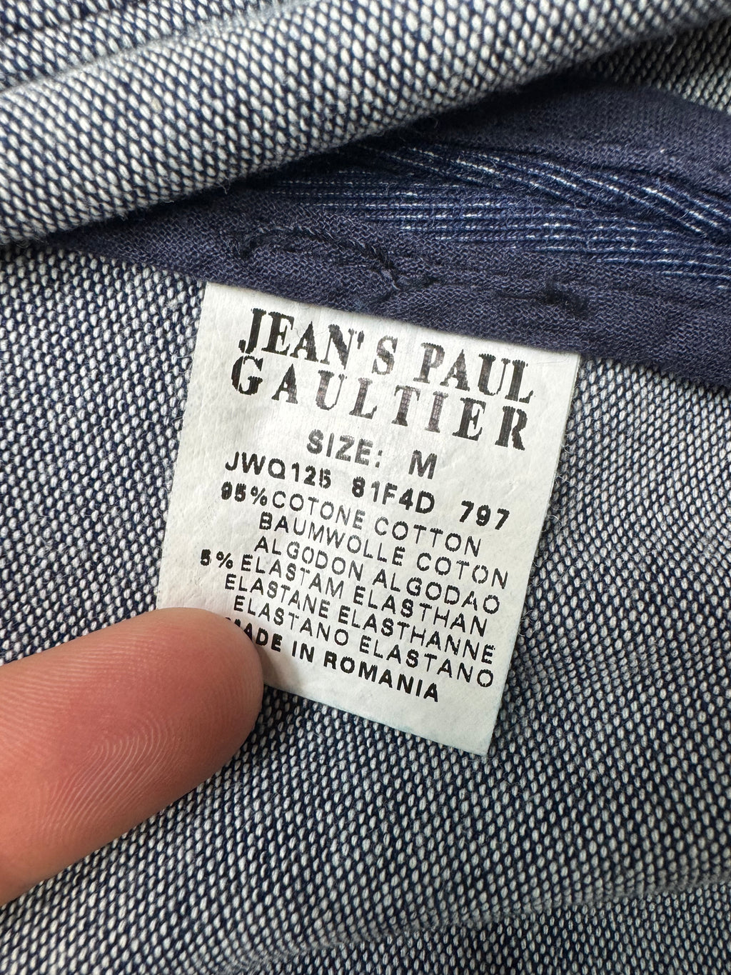 Jean Paul Gaultier denim biker jacket