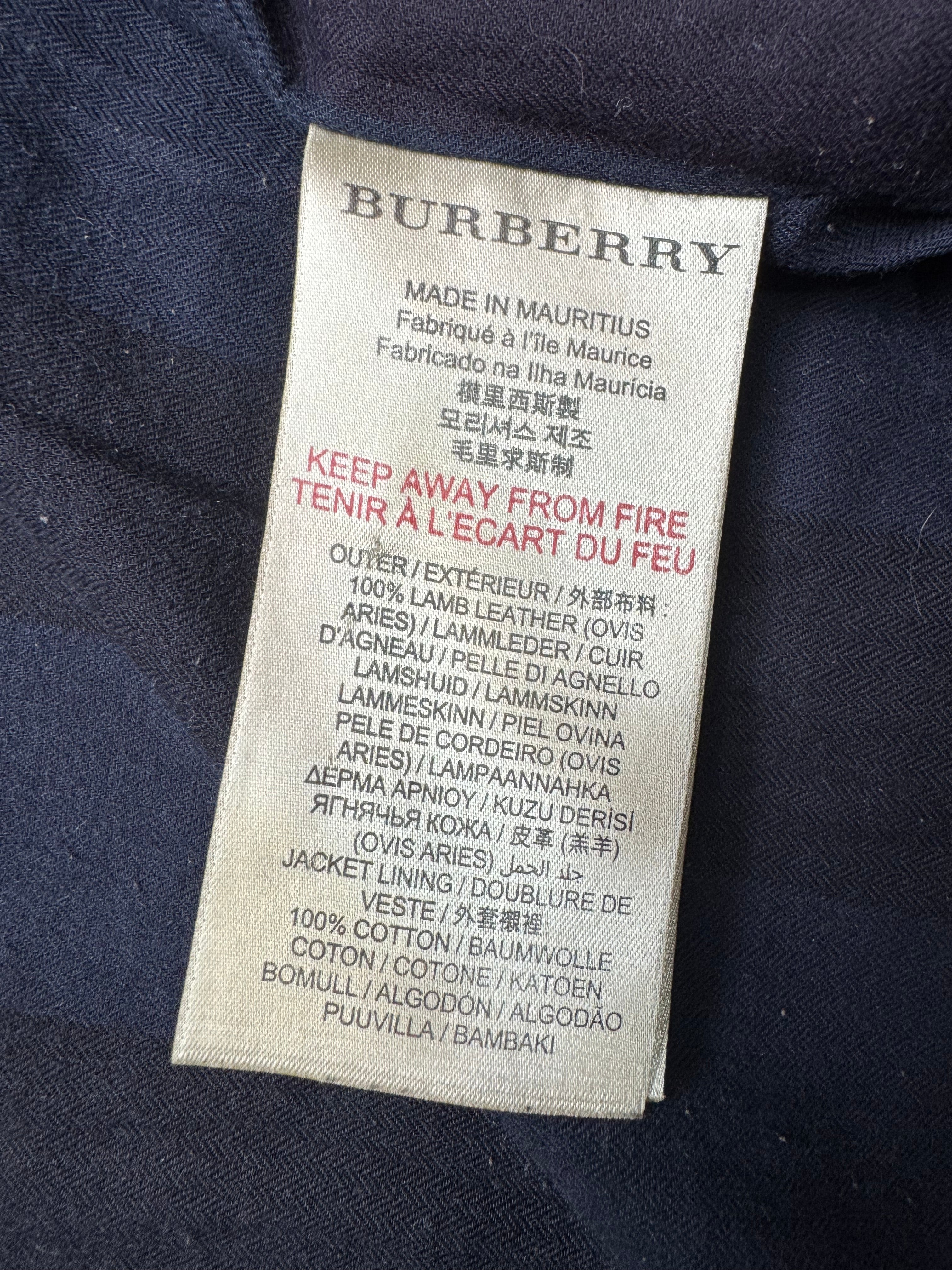 Burberry leather jacket