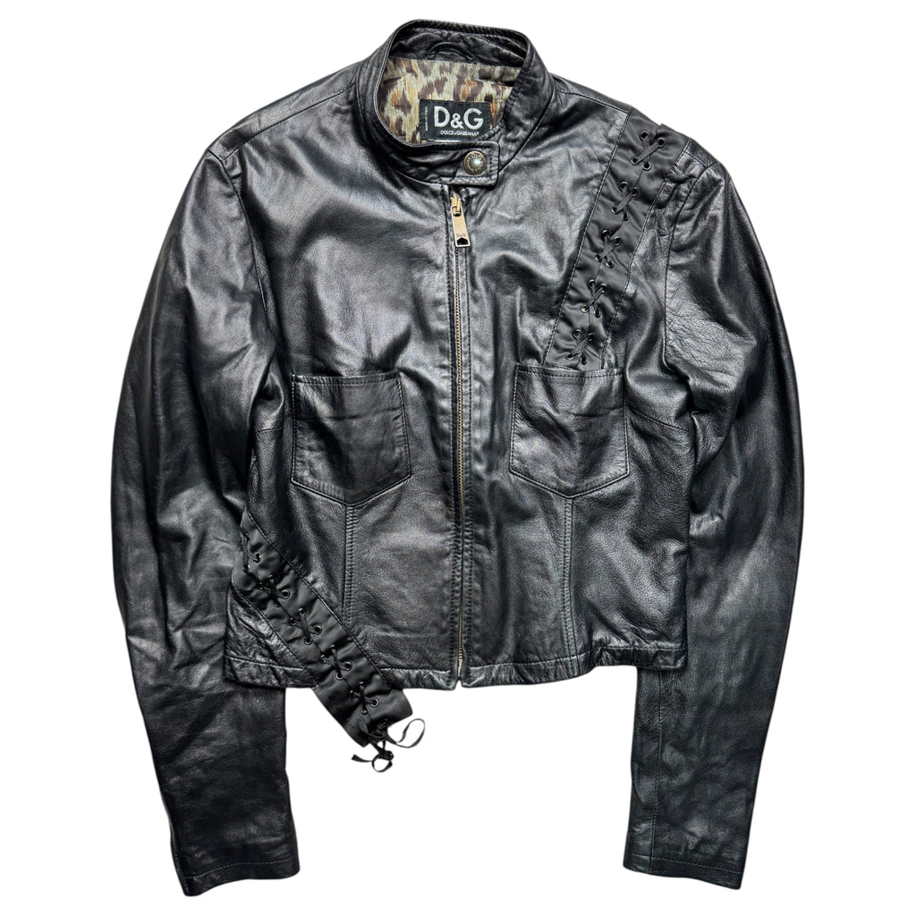 Dolce and Gabbana ss2002 leather jacket