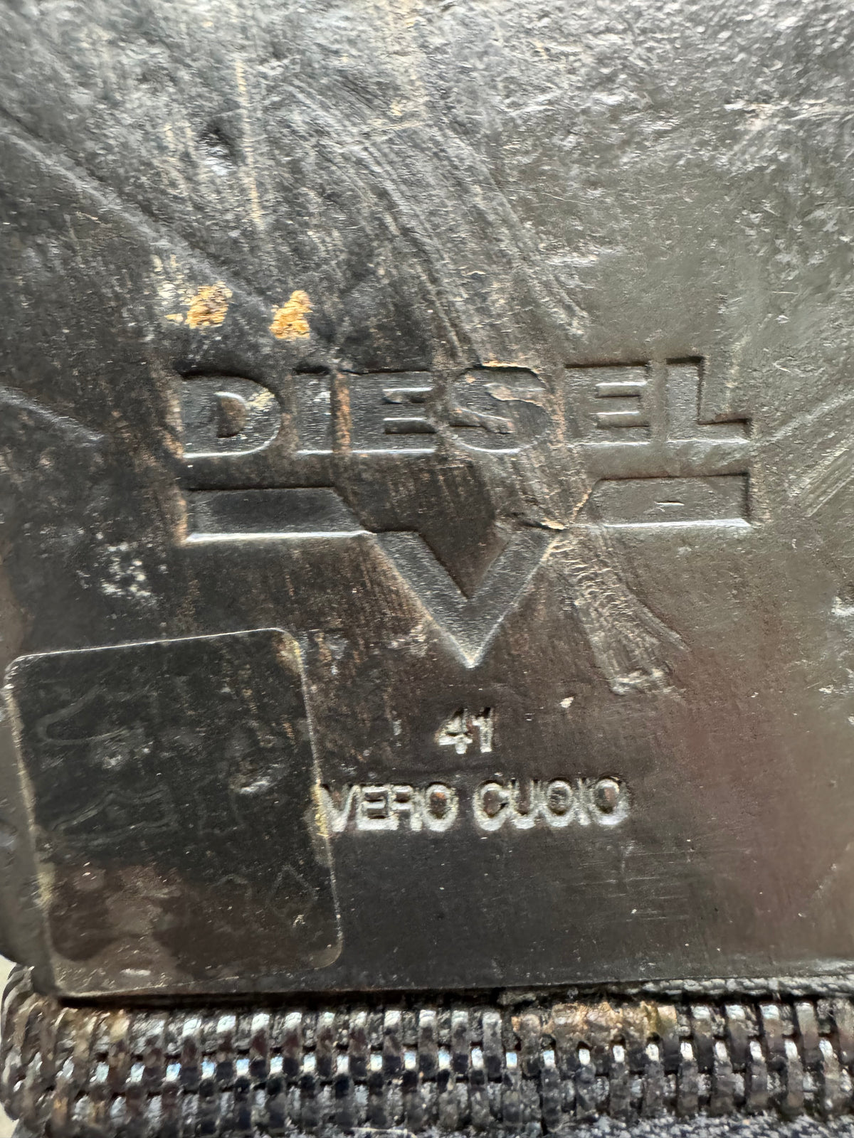 Diesel zip heel boots