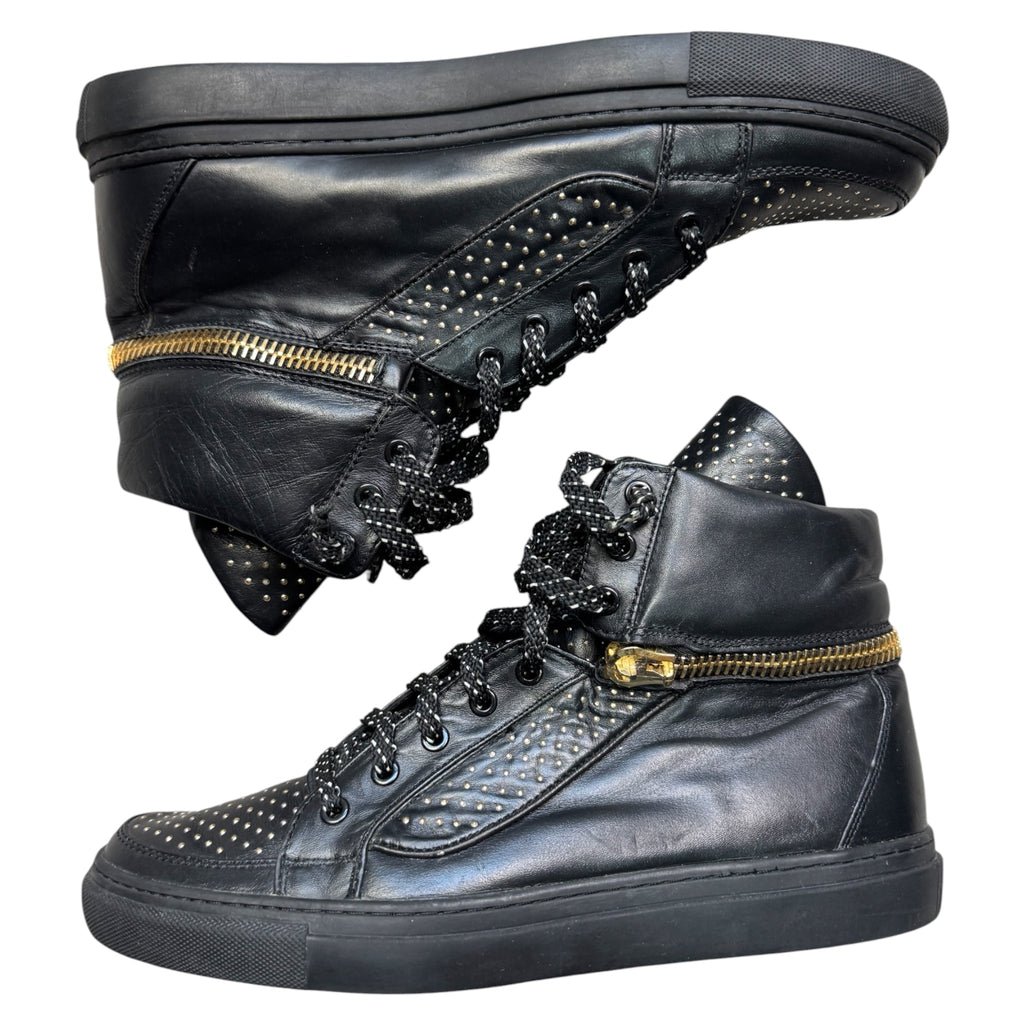 Versace gold studded shoes