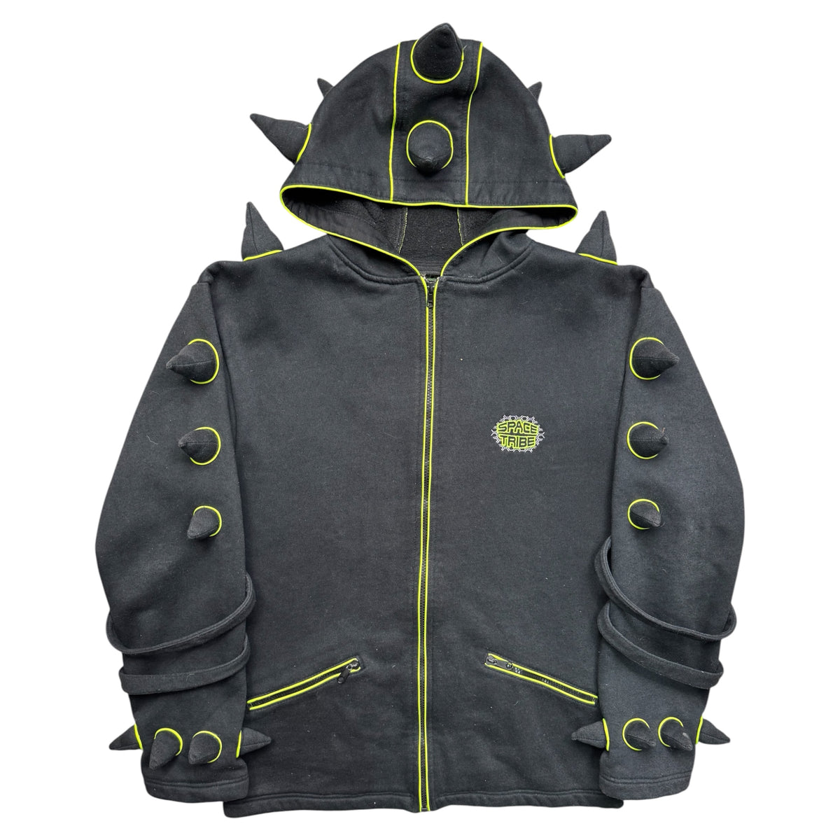 Space tribe spiked hoodie