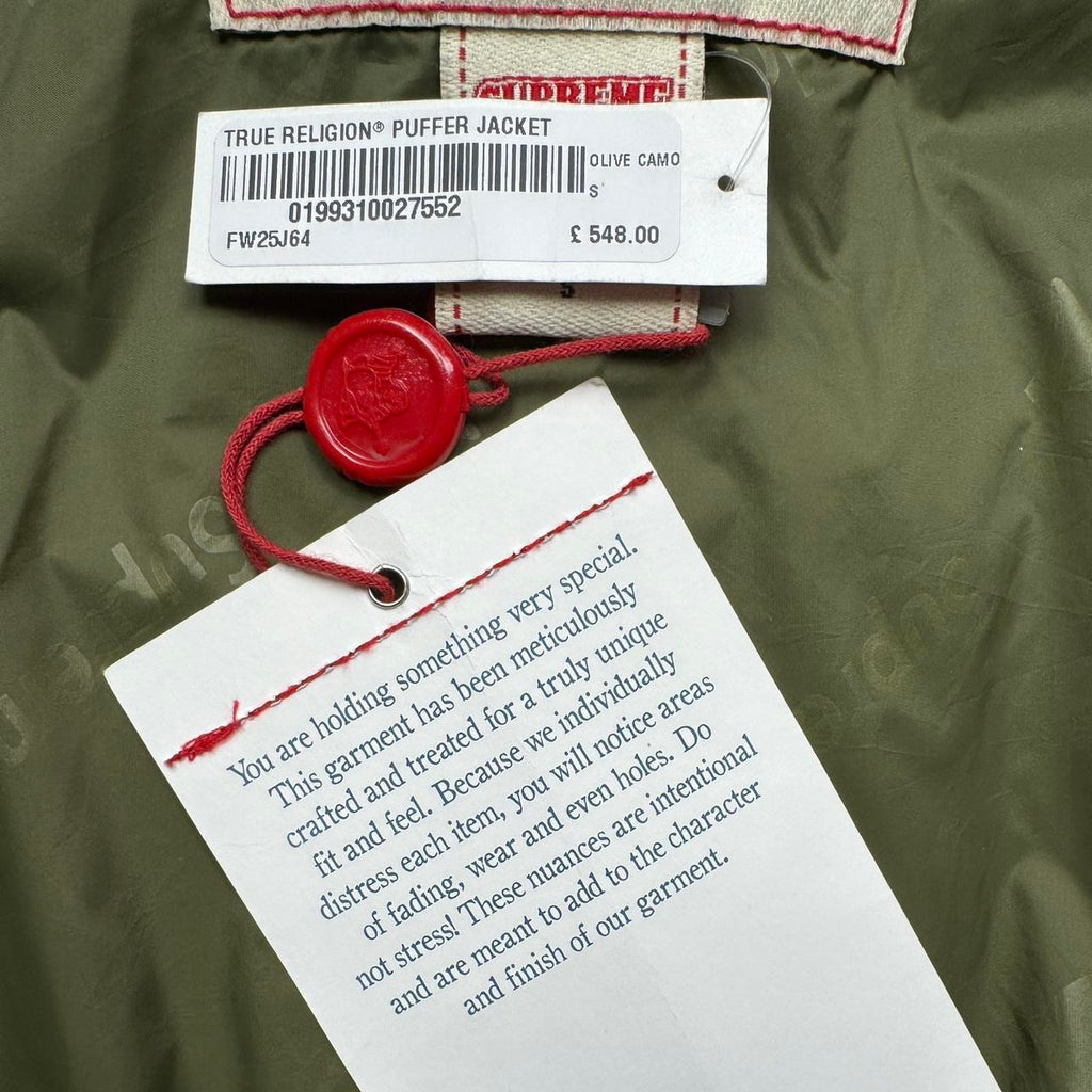 Supreme true religion puffer