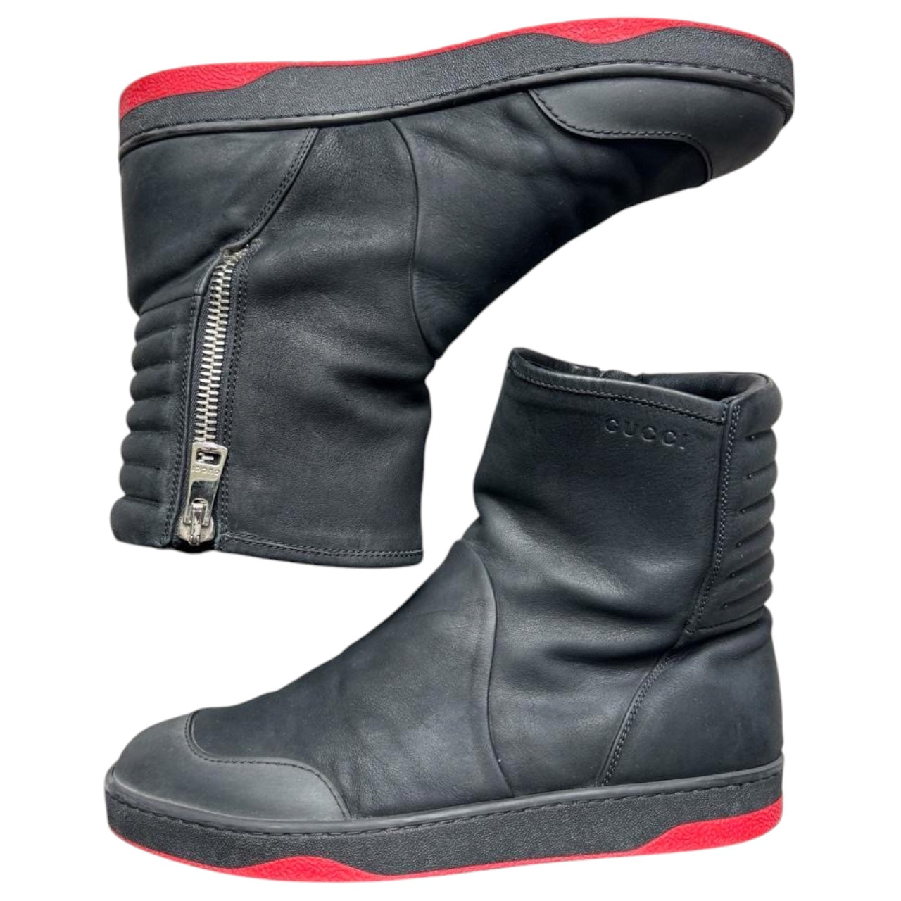Gucci red sole boots