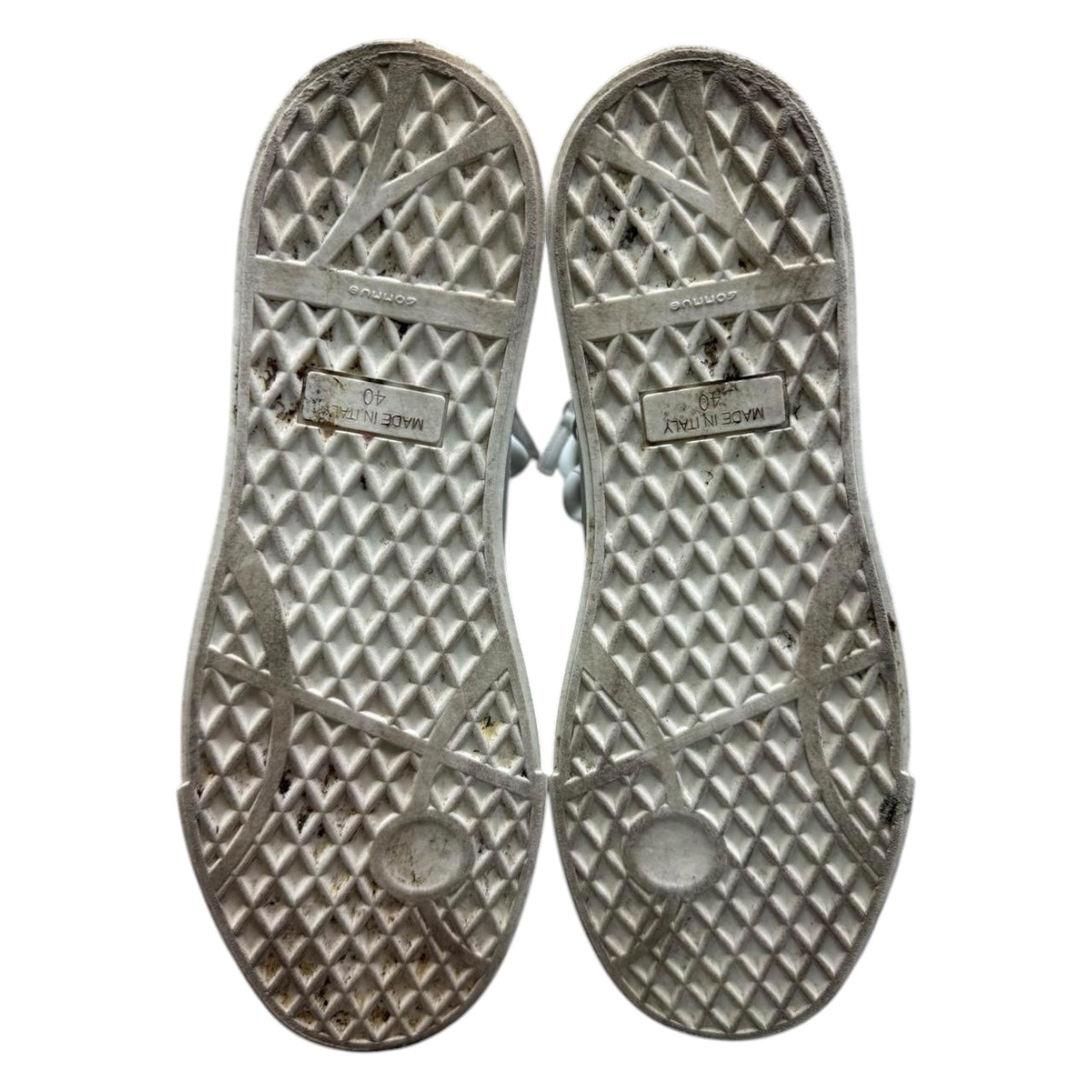 Giuseppe zanotti white chain shoes
